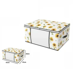 BOX SCATOLA SALVASPAZIO ARMADIO CONTENITORE PORTA OGGETTI ORGANIZER 45x45x20 CM