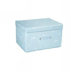 BOX SCATOLA SALVASPAZIO ARMADIO CONTENITORE PORTA OGGETTI ORGANIZER 35x30x20 CM