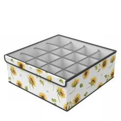 BOX SCATOLA SALVASPAZIO ARMADIO 16 CONTENITORI PORTA OGGETTI ORGANIZER 32x32x12