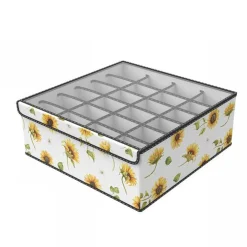 BOX SCATOLA SALVASPAZIO ARMADIO 24 CONTENITORI PORTA OGGETTI ORGANIZER 32x32x12