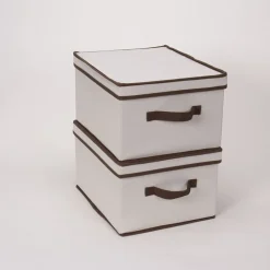 BOX SCATOLA SALVASPAZIO ARMADIO CONTENITORE PORTA OGGETTI ORGANIZER 60x40x30 CM