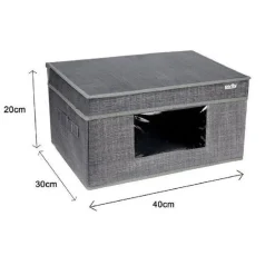 BOX SCATOLA SALVASPAZIO PORTATUTTO CONTENITORE ORGANIZER 40 X 30 X 20 CM 69699