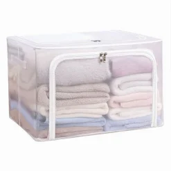BOX SCATOLA SALVASPAZIO PORTATUTTO VESTITI ARMADIO ORGANIZER 50X40X28 CM 59981