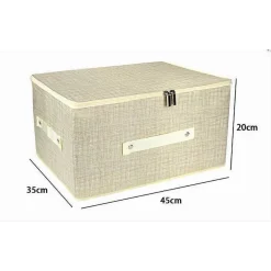 BOX SCATOLA SALVASPAZIO PORTATUTTO CONTENITORE ORGANIZER CERNIERA 79416 45X35X20CM