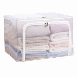 BOX SCATOLA SALVASPAZIO PORTATUTTO VESTITI ARMADIO ORGANIZER 50X40X39 CM 59982