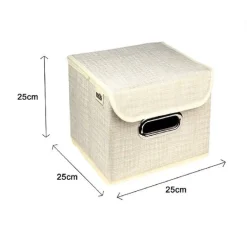 BOX SCATOLA SALVASPAZIO PORTATUTTO CONTENITORE ORGANIZER 25 X 25 X 25 CM 69691
