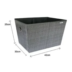 BOX SCATOLA SALVASPAZIO PORTATUTTO CONTENITORE ARMADI ORGANIZER 25X30X42CM 69726