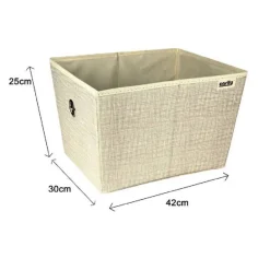 BOX SCATOLA SALVASPAZIO PORTATUTTO CONTENITORE ARMADI ORGANIZER 25X30X42CM 69726