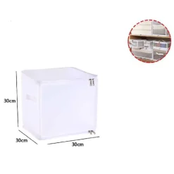 BOX SCATOLA SALVASPAZIO PORTATUTTO CONTENITORE ORGANIZER ARMADI 30X30X30CM 59973