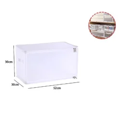 BOX SCATOLA SALVASPAZIO PORTATUTTO CONTENITORE ORGANIZER ARMADI 52X30X30CM 59976