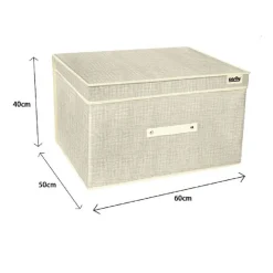 BOX SCATOLA SALVASPAZIO PORTATUTTO CONTENITORE ORGANIZER 40 X 50 X 60 CM 69999