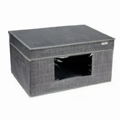BOX SCATOLA SALVASPAZIO PORTATUTTO CONTENITORE ORGANIZER 50X30X20CM 69700