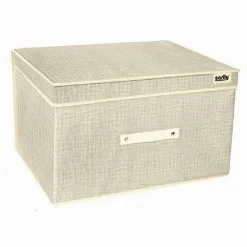 BOX SCATOLA SALVASPAZIO PORTATUTTO CONTENITORE ORGANIZER 50 X 40 X 30 CM 69695