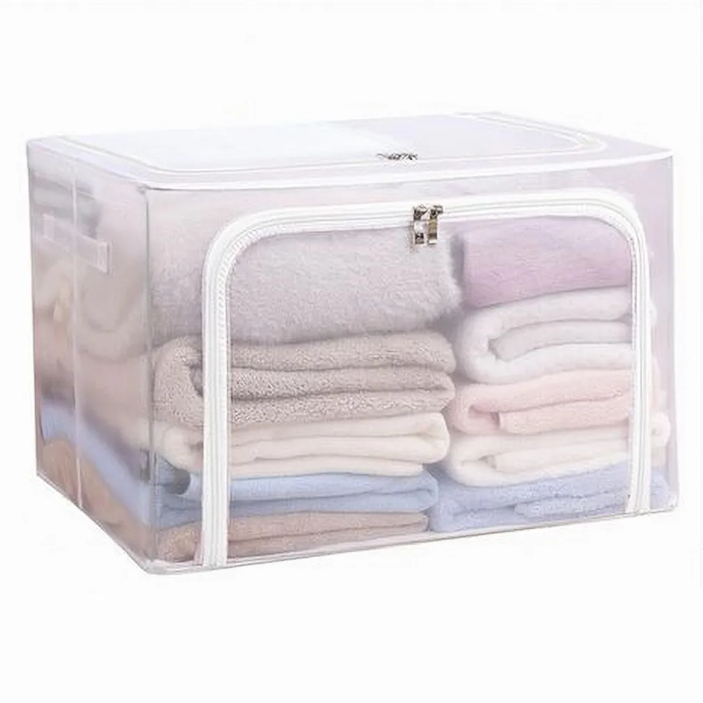 BOX SCATOLA SALVASPAZIO PORTATUTTO VESTITI ARMADIO ORGANIZER 60X45X40 CM 59983