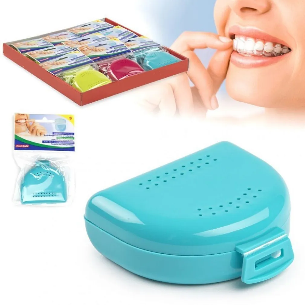 BOX SCATOLINA CONTENITORE PER DENTIERA APPARECCHIO DENTI ORTODONTICO BITE 12635