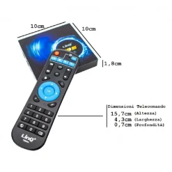 BOX TV DIGITALE HD ANDROID 10.0 T95MAX RIDOTTE DIMENSIONI FULL HD WIFI USB TELECOMANDO