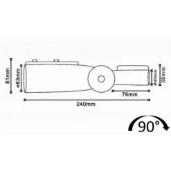 BRACCIO ADATTATORE REGOLABILE IN ALLUMINIO PER LAMPIONI ARMATURE STRADALI BC-G
