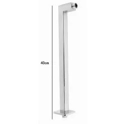 BRACCIO DOCCIA IN OTTONE CROMATO QUADRATO 40 CM PER SOFFIONE BAGNO ROSONE 59493