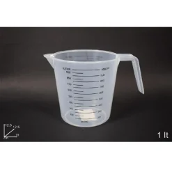 BROCCA CARAFFA IN PLASTICA GRADUATA MISURINO DOSATORE 1 LITRO CUCINA 19X12.5CM