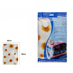 BUSTA SOTTOVUOTO PER ABITI SACCHETTI SALVASPAZIO ERMETICI ARMADIO SACCHI 68X98CM