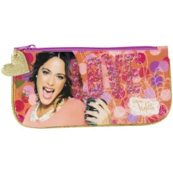 BUSTINA PORTAPENNE PORTA PENNE VIOLETTA DISNEY ASTUCCIO CON ZIP 23X11CM