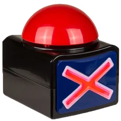 BUZZER IN PLASTICA CON LUCE LED EFFETTI SONORI ALTOPARLANTE QUIZ SHOW GIOCO TV
