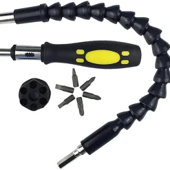 CACCIAVITE CON ESTENSIONE FLESSIBILE E CON PUNTE DI RICAMBIO 8 IN 1