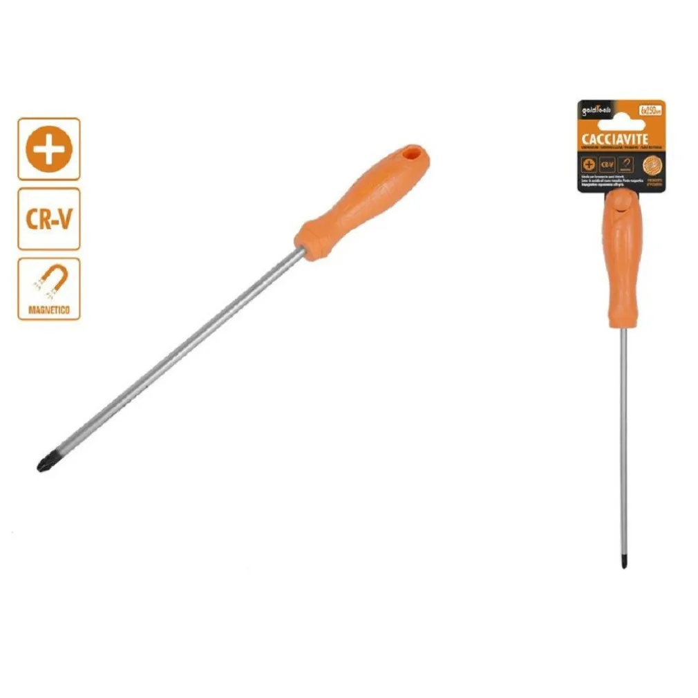 CACCIAVITE GIRAVITE 6 X 250 MM CON PUNTA MAGNETICA A CROCE IN ACCIAIO CR-V 97508