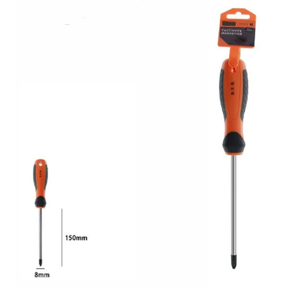 CACCIAVITE GIRAVITE MAGNETICO PUNTA A CROCE 8X150MM IMPUGNATURA ERGONOMICA 07446