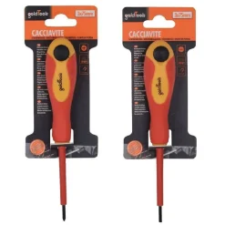 CACCIAVITI GIRAVITI ISOLATI LUNGHI 18 CM 2PZ A STELLA E TAGLIO PUNTA MAGNETICA