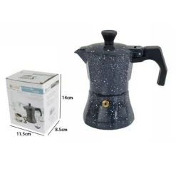 CAFFETTIERA MOKA MACCHINETTA CAFFÈ ESPRESSO EFFETTO PIETRA MISURA 1 TAZZA