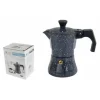 CAFFETTIERA MOKA MACCHINETTA CAFFÈ ESPRESSO EFFETTO PIETRA MISURA 2 TAZZE