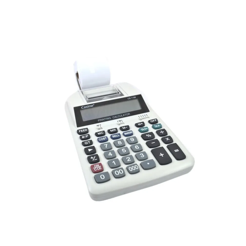 CALCOLATRICE ELETTRONICA STAMPANTE 12 CIFRE STAMPA A NASTRO UFFICIO CS-1189