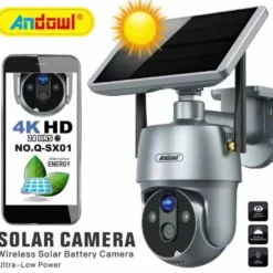 CAMERA CON PANNELLO SOLARE WIFI P2P 355° 12A 3,6MM AUDIO BIDIREZIONALE Q-SX01