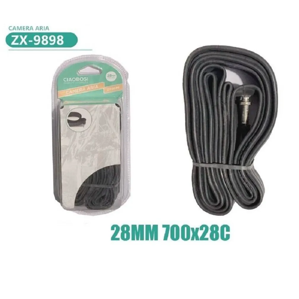 CAMERA D’ARIA PER PNEUMATICI RUOTE BICI BICICLETTA 28MM 700X28C RICAMBIO ZX-9898