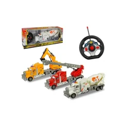 CAMION SCAVATUTTO DA LAVORO RADIOCOMANDATO 4 FUNZIONI IN TRE COLORI