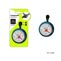 CAMPANELLO IN LEGA DI ALLUMINIO PER BICICLETTA BICI CON BUSSOLA MANUBRIO XC-2509