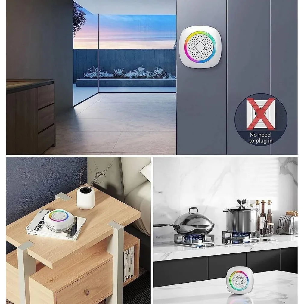 CAMPANELLO SENZA FILI WIRELESS PER CASA UFFICIO LUCE RGB 60 MELODIE RL-3995