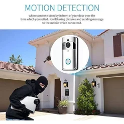 CAMPANELLO VIDEOCITOFONO WIFI SICUREZZA CASA ALLARME PORTA CON SENSORE MOVIMENTO