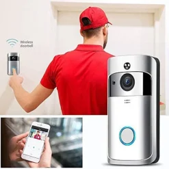 CAMPANELLO VIDEOCITOFONO WIFI SICUREZZA CASA ALLARME PORTA CON SENSORE MOVIMENTO