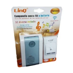 CAMPANELLO WIRELESS A BATTERIA SENZA FILI 32 MELODIE DISTANZA 100MT CASA PORTA D8308