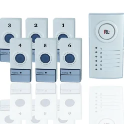 CAMPANELLO WIRELESS SENZA FILI CASA UFFICIO CON 6 ZONE PORTE SEPARATE DIGITALE