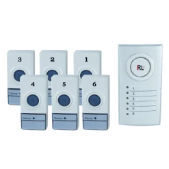 CAMPANELLO WIRELESS SENZA FILI CASA UFFICIO CON 6 ZONE PORTE SEPARATE DIGITALE