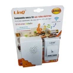 CAMPANELLO WIRELESS SPINA ELETTRICA SENZA FILI 32 MELODIE CASA A8603 DISTANZA 100MT