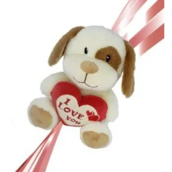 CANE PELUCHE CON CUORE SCRITTA 