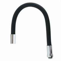 CANNA RICAMBIO TUBO FLESSIBILE PER RUBINETTO LAVELLO DA CUCINA NERO 50 CM 87506