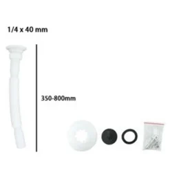 CANOTTO TUBO DI SCARICO ESTENSIBILE LAVABO LAVELLO CON PILETTA 1/4 40 MM 10070