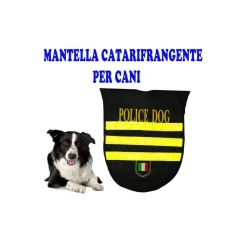 CAPPOTTO VESTITO IMPERMEABILE CATARIFRANGENTE CANE POLICE DOG TAGLIA M