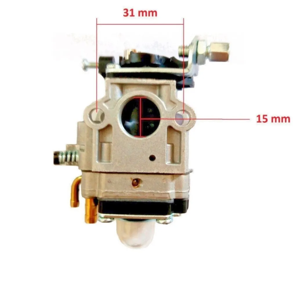 CARBURATORE PER DECESPUGLIATORE 2 TEMPI 43CC IN LEGA ALLUMINIO FORO 15MM