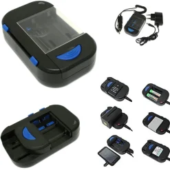 CARICA BATTERIA UNIVERSALE CASA AUTO FOTOCAMERE CELLULARE SMARTPHONE BATTERIE